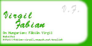 virgil fabian business card