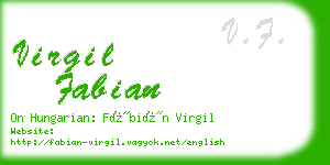 virgil fabian business card